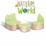 Set Canapea Sofa Fotoliu si Masuta in forma de frunza Natural World - Lumea Naturala - Mobiler moale pentu copii